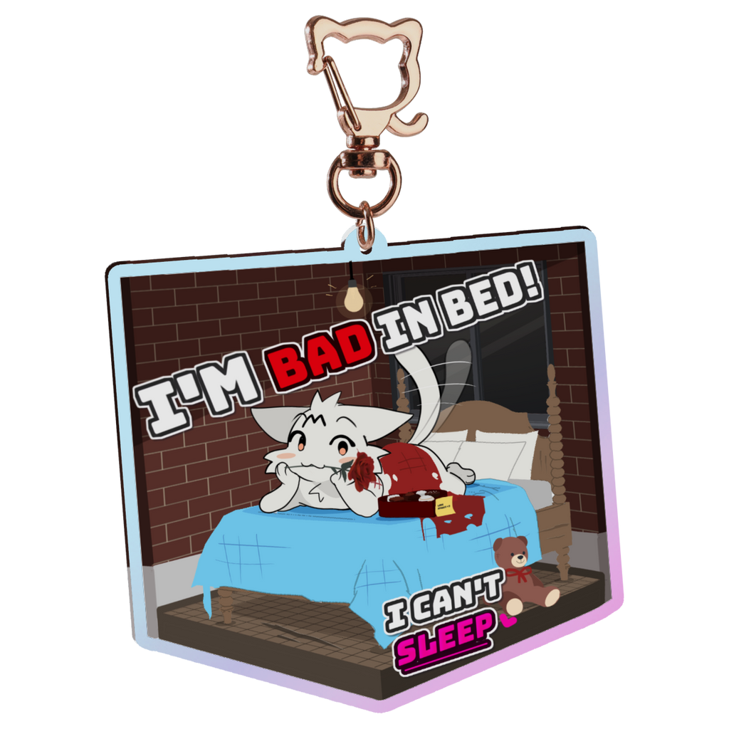 Bad In Bed Rainbow, Acrylic Keychain