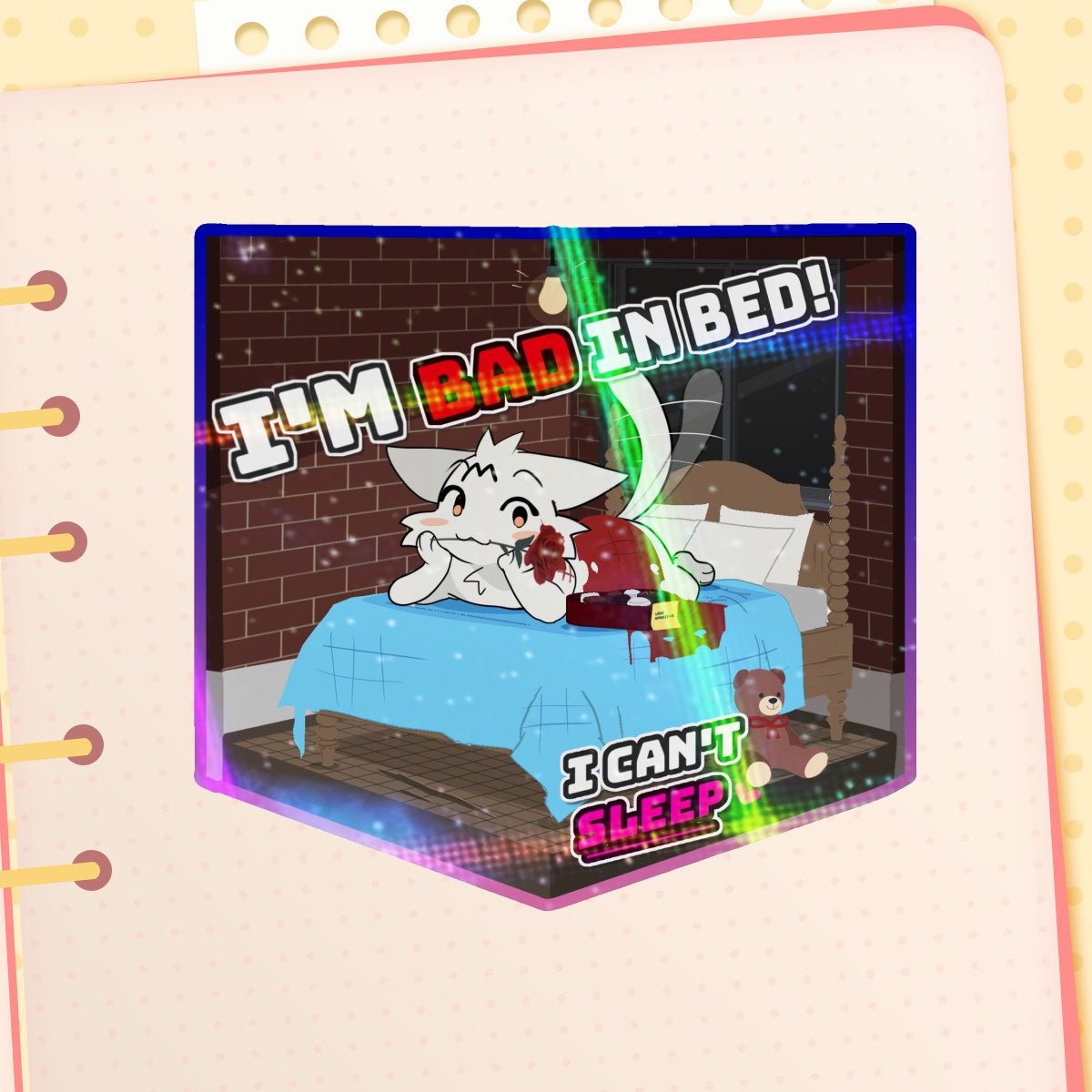 Mis Sticker "Bad In Bed" Die Cut Sticker