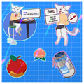 Coated Paper Stickers Sheet Mister - From Mis And Wriger - Holographic