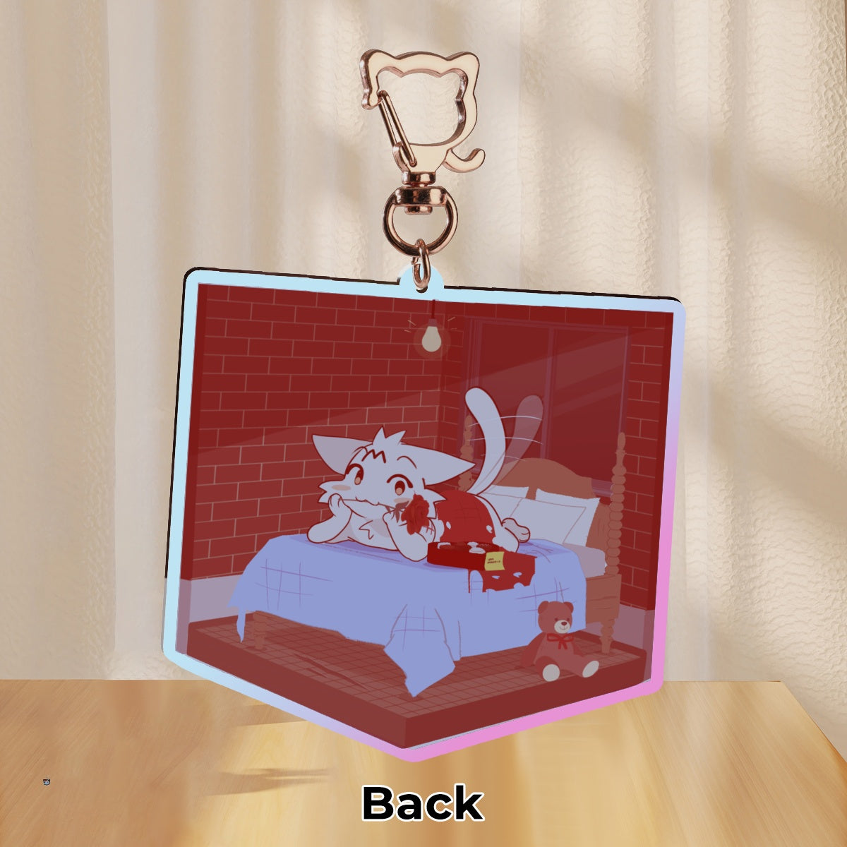 Bad In Bed Rainbow, Acrylic Keychain
